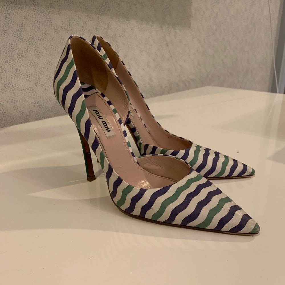 Miu Miu striped pumps
